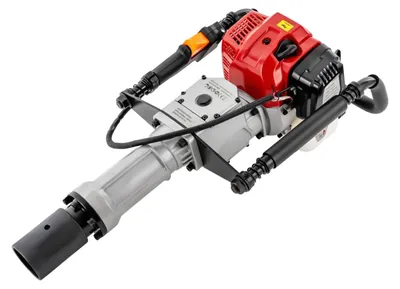 Immagine prodotto di Martello battipali a benzina - 52 cm³ - 1900 W - 2 tempi - Energia di percussione 25–45 J - 800–2800 colpi/min - Adattatori 55/70 mm - Nero/Rosso/Grigio