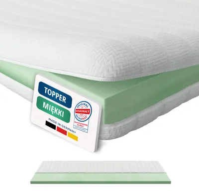 Zdjęcie produktu dla AM Qualitätsmatratzen | Basic comfort foam topper | 200x200 cm | 6 cm wysokosci | mattress topper | 200/200 | comfort foam topper