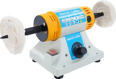 Immagine prodotto di Lucidatrice a velocità regolabile, macchina per smerigliare e lucidare da banco, 320 W 50 Hz, arancione, per smerigliare e lucidare