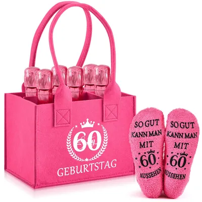 Image de Sac en feutre pour bouteilles - Capacité : 6 bouteilles - Pour le rangement et le transport - Couleur : gris