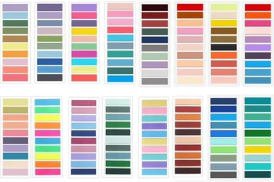 Obrázek produktu pro Samolepicí poznámkové bloky, 3200 kusů, 16 barev, průhledné, vhodné do školy i do kanceláře