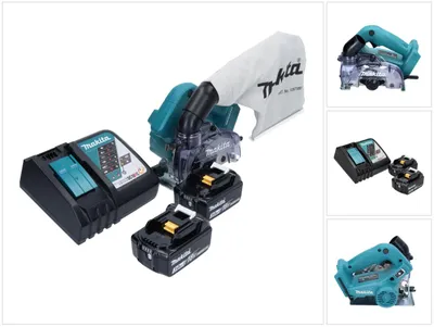 Image de Makita DCC500RF Scie circulaire sans fil 125mm Brushless 18V + 2x Batteries 3,0Ah + Chargeur
