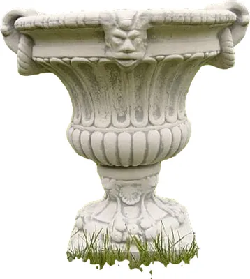 Produktbild von Schöne Große Amphore aus Steinguss perfekt für den Garten die Terrasse oder den Vorgarten ist Frostfest Witterungsbeständig und Neu 68cm H, PO-545