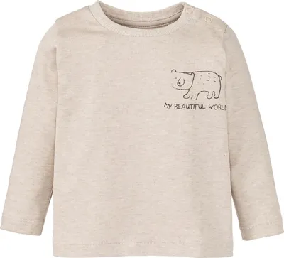 Produktbild von Lupilu Pure Collection Baby Jungen Langarmshirt 301550 Beige 74/80