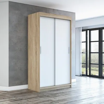 Produktbild von Schwebetürenschrank, 2-türig Schrank 120 cm mit Spiegel PAX