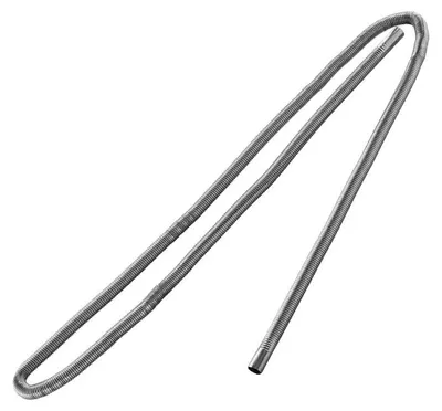 Image de Tuyau d'échappement, en acier inoxydable, longueur 300 cm, diamètre 25 mm, compatible avec les appareils de chauffage de 2 kW à 8 kW, comprenant 2 colliers de fixation