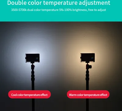 Produktbild von Tragbare LED-Videolicht-Panel-Kamera von Andoer mit integrierter 2800mAh-Batterie mit OLED-Bildschirm 1/4 Zoll-Schraubenloch 3500K-5700K Dimmable 96pcs LEDs fuer DSLR-Kameras Smartphone-Video-Fotoshooting