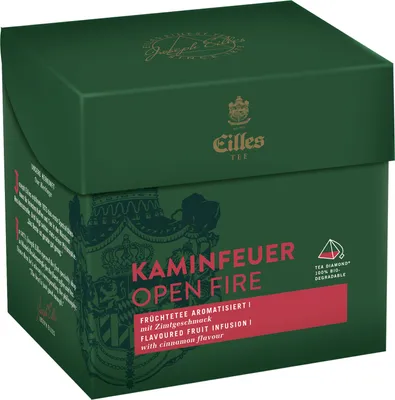 Produktbild von EILLES TEE Tea Diamond KAMINFEUER im Pyramidenbeutel, 20er Box