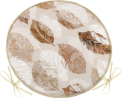 Obrázek produktu pro Sedák EMA kulatý hladký - průměr 40 cm - Béžová,Hnědá