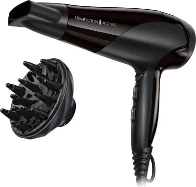 Produktbild von Ionen Haartrockner 2200W mit Keramik Technologie, Diffusor & Stylingdüse, 3 Heizstufen, 2 Gebläsestufen, Kaltstufe, Anti Frizz, leichter Föhn