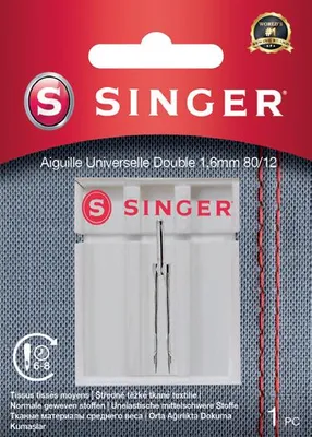 Obrázek produktu pro Dvojjehla univerzální Singer 1,6 mm 1x80