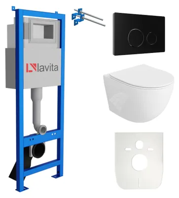 Produktbild von LAVITA WC-Set SINTO LAV 101 LAV 200.4.4 spülrandlos Schwarz