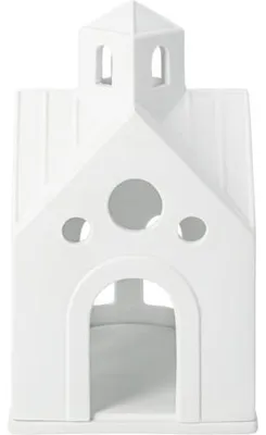 Produktbild von räder Lichthaus Bergkapelle aus weißem Porzellan mit Reliefs und Fenstern