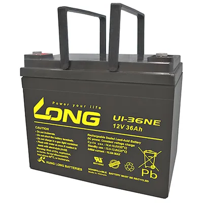Obrázok produktu pre Kung Long U1-36NE F8 Olovená batéria odolná voči cyklom, 12 V, 36 Ah, vnútorný závit M6