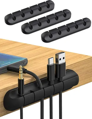 Zdjęcie produktu dla ALSTER HERZ® 6 sztuk, kanał kablowy, uchwyt kablowy z 5 otworami, samoprzylepny, model H0289