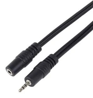 Obrázok produktu pre Goobay 50458, 2.5mm, Samec, 2.5mm, Samica, 2 m, Čierna
