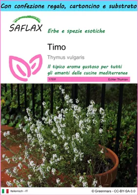 Immagine prodotto di SAFLAX Set regalo - Timo - 200 semi - Thymus