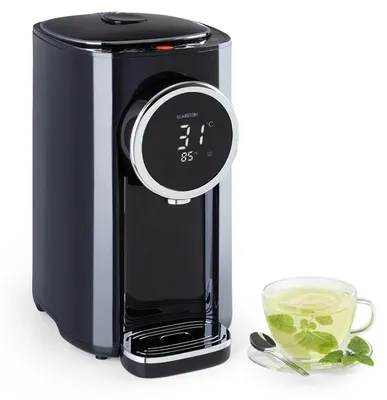 Produktbild von Klarstein Hot Spring Plus Heißwasserspender, Wassertank: 5 Liter, großes LCD-Display, Temperaturen: 45-95 °C, Edelstahl-Wassertank, Trockengeh- & Überhitzungsschutz, Kindersicherung, schwarz