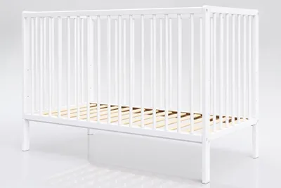 Łóżeczko niemowlęce Dominik 120x60 cm z gryzakami kolor biały – zdjęcie produktu 1