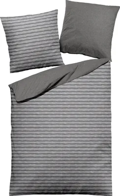 Produktbild von DORMISETTE Bettwäsche Flanell BL 155x220 cm grau Bettbezug Bettzeug