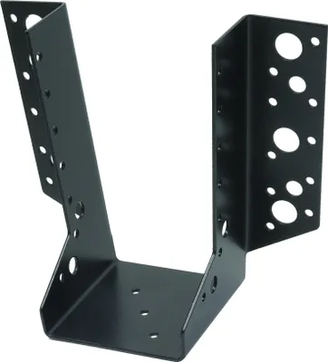Produktbild von Balkenschuh Schwarz verzinkt Lasche außen für 75 x 175 mm Balken - Pro Stück