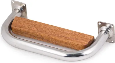 Produktbild von Trittstufe aus Edelstahl und Holz, Breite 290 mm, fürs Boot, rostfrei & salzwasserbeständig