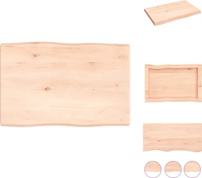 Produktbild von vidaXL Tischplatte 60x40x(2-4) cm Massivholz Unbehandelt Baumkante -  Tischplatten