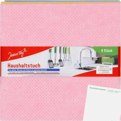 Produktbild von Jeden Tag Haushaltstuch 38x38cm (6Stk Packung) + usy Block