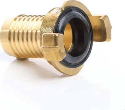 Image de Wiltec Embout de tuyau en laiton avec griffes - 540 x 570 x 440 mm - Connecteur de raccord rapide - Filetage mâle DN25 (1") - pour Tuyau d’eau d’arrosage