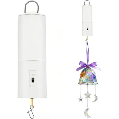 Produktbild von Windspiel Motor batteriebetrieben, leiser Drehmotor für Windspiele und Windspinner, AA Batterie Antrieb, Garten Deko Rotationsmotor für Innen Außen