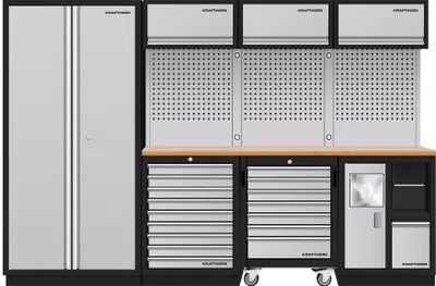 Produktbild von MOBILIO 4er Komplett-Kombi mit Lochwand, Buche Multiplex