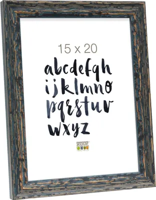 Zdjęcie produktu dla Deknudt S46MF2 Drewniana ramka na zdjęcia w stylu postarzanym, czarna, 15 x 20 cm, wymiary: 18 x 23 x 1,4 cm