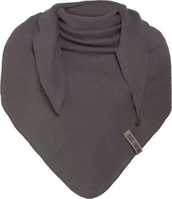 Immagine prodotto di Knit Factory, sciarpa triangolare "Liv", 190x85 cm, colore: grigio antracite