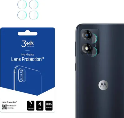 Produktbild von 3mk Hybridglas Lens Protection für Motorola Moto E13 Kamera Objektiv Kameralinse 0,16mm 6H (4 Stück)