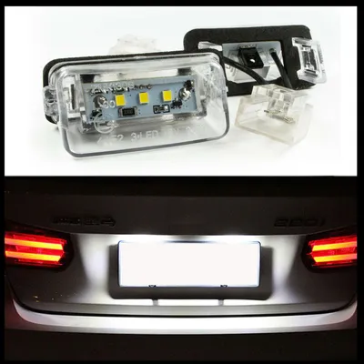 Für Citroen C3 C4 C5 II Facelift C6 2x LED PREMIUM Kennzeichenbeleuchtung in der Farbe von GOLDCAR