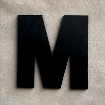 Produktbild von Wandaufkleber Buchstabe schwarz 9 x 7,4 cm, Buchstabe M