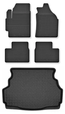Produktbild von Gummimatten + Kofferraumwanne für Suzuki Liana 2001-2004 (Limousine) – Schwarz, Semi-Universal, angepasst – Wielganizator Semi-Universal
