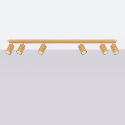 Zdjęcie produktu dla Spot KARBON złoty 6xGU10x10W aluminium wym:16,5x117x6,5cm IP20 Sollux Lighting