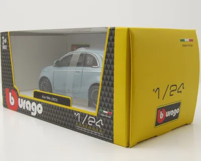 Zdjęcie produktu dla BBURAGO Fiat 500e 1:24, Model samochodu miejskiego, Wstępnie zmontowany, 1:24, Fiat 500e, Każda płeć, Metal, Plastik