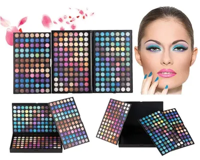 Image de Palette de fards à paupières avec 252 couleurs, imperméable, haute pigmentation, avec des finitions mates, iridescentes et scintillantes