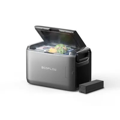 Produktbild von EF ECOFLOW 45L Tragbare Kühl- und Gefrierbox, Zweizonen-Autokühlbox mit 298-Wh-Batterie, App-Steuerung, 39 Stunden netzunabhängige Kühlung