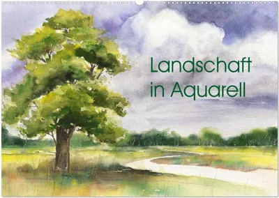 Produktbild von Landschaft in Aquarell (Wandkalender 2026 DIN A2 quer), CALVENDO Monatskalender