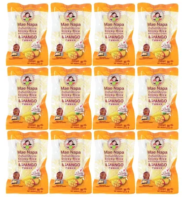 Produktbild von Mae Napa Klebreis mit Kokoscreme und Mango 12x80g