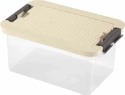 Produktbild von Systembox 8 l, 33 x 22 x 16 cm Deckel in Rattanoptik farbig sortiert