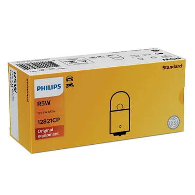Productafbeelding van R5W gloeilamp, 12V/5W, BA15S (met fitting)