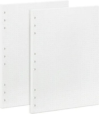 Imagen del producto de Bloc de recambio para cuaderno, formato B5, cuadrícula de 5 mm, 90 hojas, 100 g/m², para carpetas de anillas