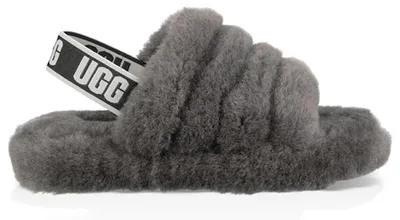 Produktbild von UGG Charcoal (Kids) UGG Fluff Yeah Slide Charcoal - EU 35