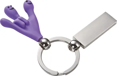 Produktbild von Schlüsselanhänger "Smilehands" / Farbe: lila