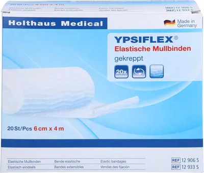 Produktbild von Holthaus Medical Mullbinden 12933S weiß 6,0 cm x 4,0 m, 20 St.