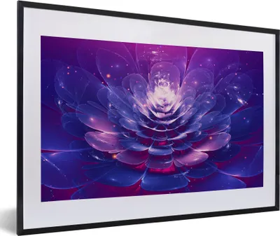 Produktbild von MuchoWow® MuchoWow® Gerahmtes Poster Blume - Licht - Abstrakt 60x40 cm - Poster mit zchwarzem Bilderrahmen - Schlafzimmer - Plakat in Rahmen - Drucken
